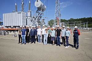 Студенты Кубанского политехнологического университета посетили с экскурсией ПС 220кВ Кубанского ПМЭС