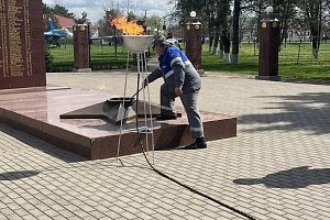 В преддверии 9 мая газовики компании проводят техническое обслуживание мемориалов